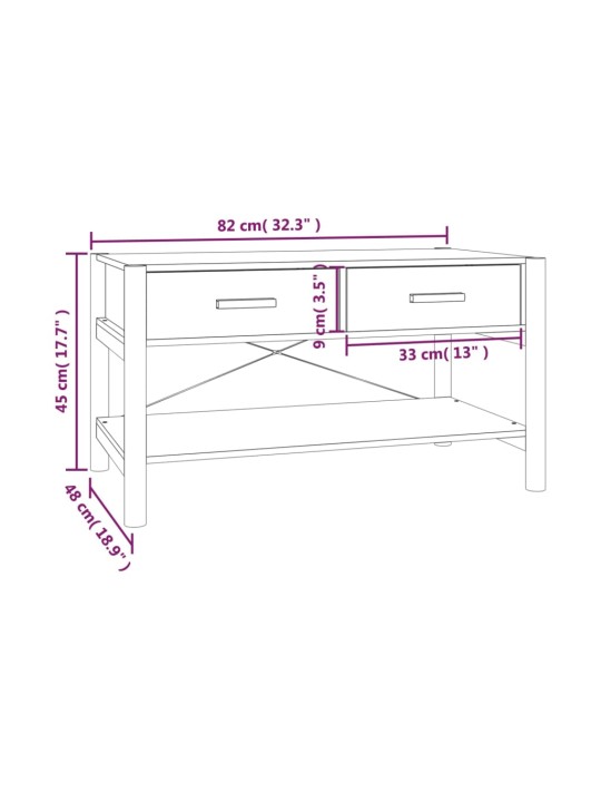 Kohvilaud, 82 x 48 x 45 cm, tehispuit