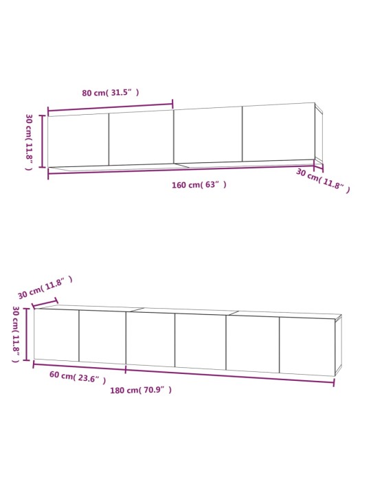 5-osaline telerikappide komplekt, betoonhall, tehispuit