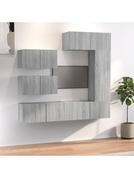 6-osaline telerikappide komplekt, hall sonoma tamm, tehispuit