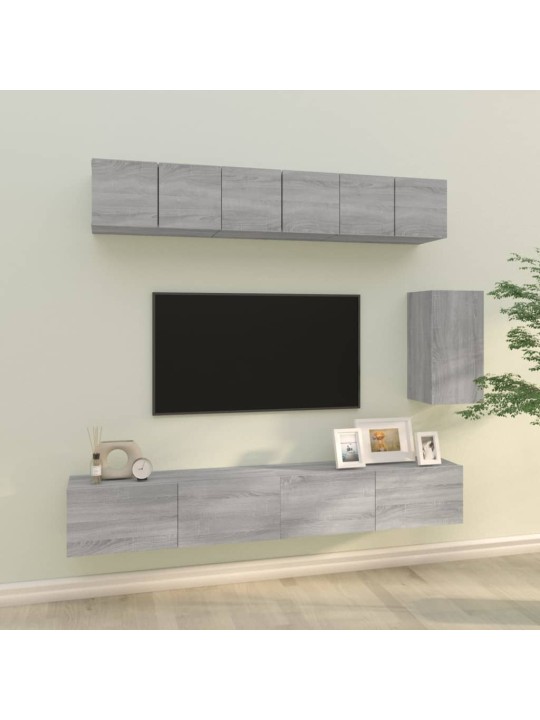 6-osaline telerikappide komplekt, hall sonoma tamm, tehispuit