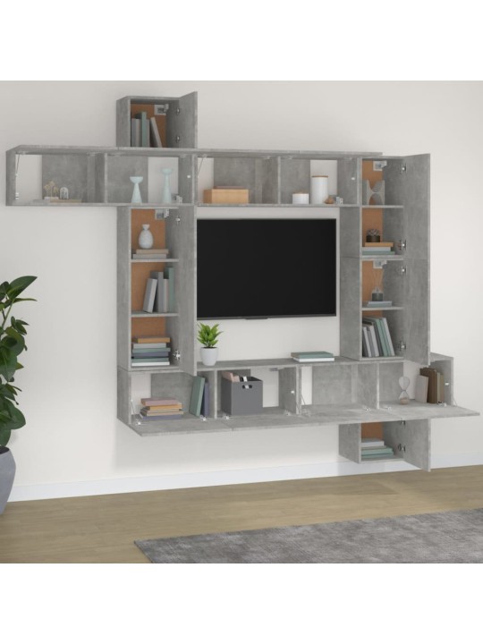 9-osaline telerikappide komplekt, betoonhall, tehispuit