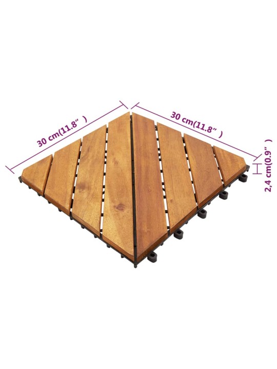 Terrassiplaat 20 tk, pruun, 30 x 30 cm, akaatsiapuit