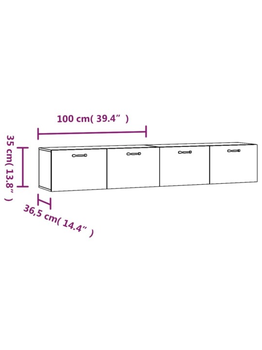 Seinakapid, 2 tk, must, 100x36,5x35 cm tehispuit