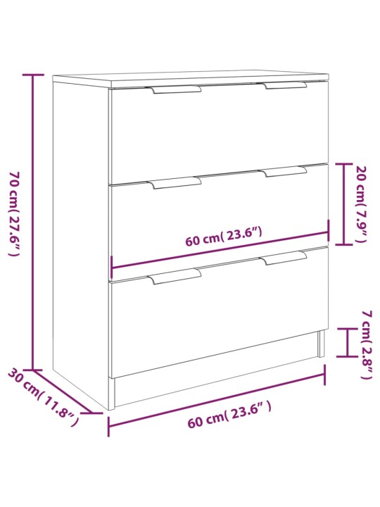 3-osaline puhvetkapp, valge, tehispuit