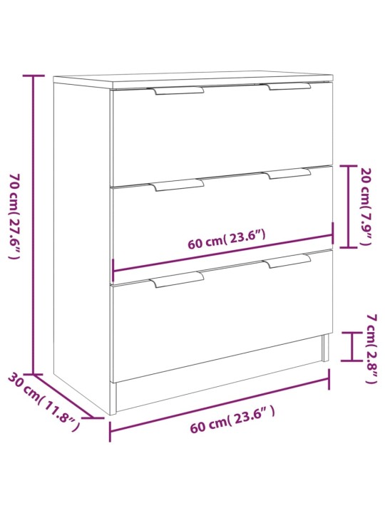 3-osaline puhvetkapp, must, tehispuit