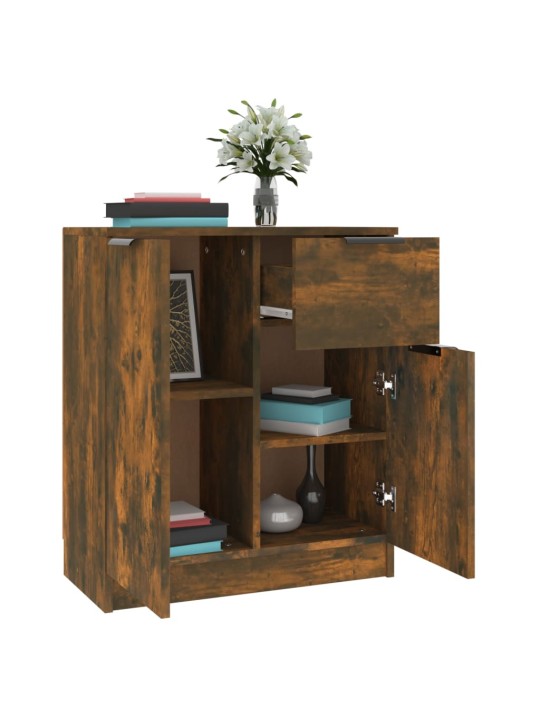 Puhvetkapid 2 tk, suitsutatud tamm, 60 x 30 x 70 cm, tehispuit