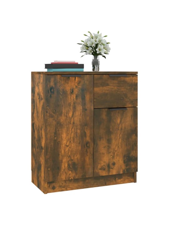 Puhvetkapid 2 tk, suitsutatud tamm, 60 x 30 x 70 cm, tehispuit