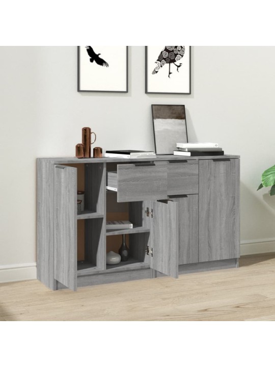 Puhvetkapid 2 tk, hall sonoma tamm, 60 x 30 x 70 cm, tehispuit