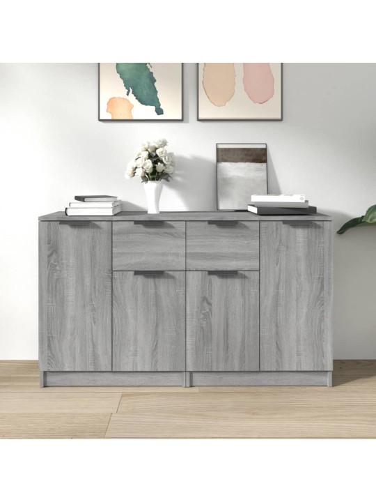 Puhvetkapid 2 tk, hall sonoma tamm, 60 x 30 x 70 cm, tehispuit