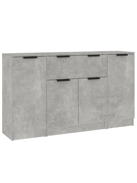 Puhvetkapid 3 tk, betoonhall, tehispuit