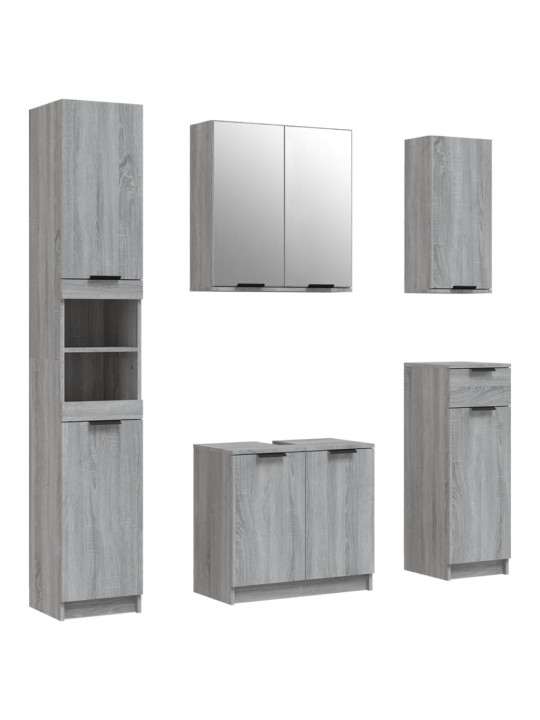 5-OSALINE VANNITOAKAPPIDE KOMPLEKT, HALL SONOMA TAMM, TEHISPUIT