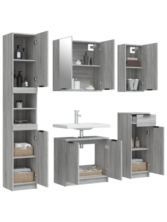 5-OSALINE VANNITOAKAPPIDE KOMPLEKT, HALL SONOMA TAMM, TEHISPUIT