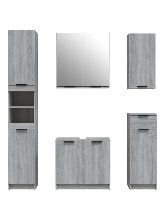 5-OSALINE VANNITOAKAPPIDE KOMPLEKT, HALL SONOMA TAMM, TEHISPUIT