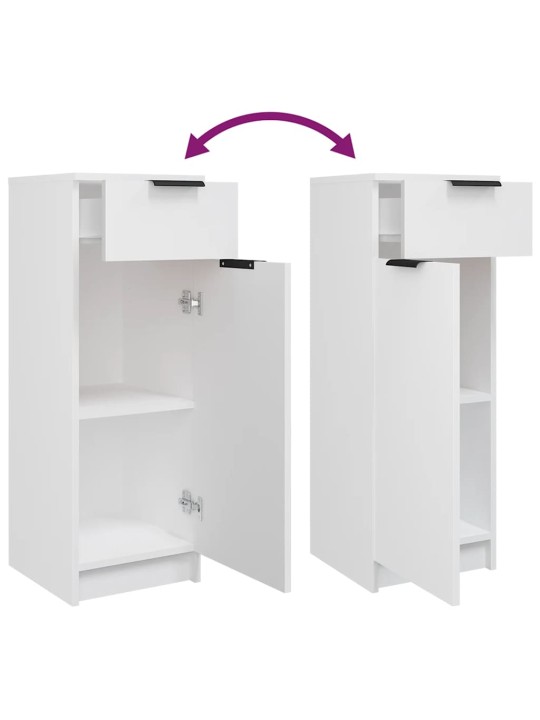 3-osaline vannitoakappide komplekt, valge, tehispuit