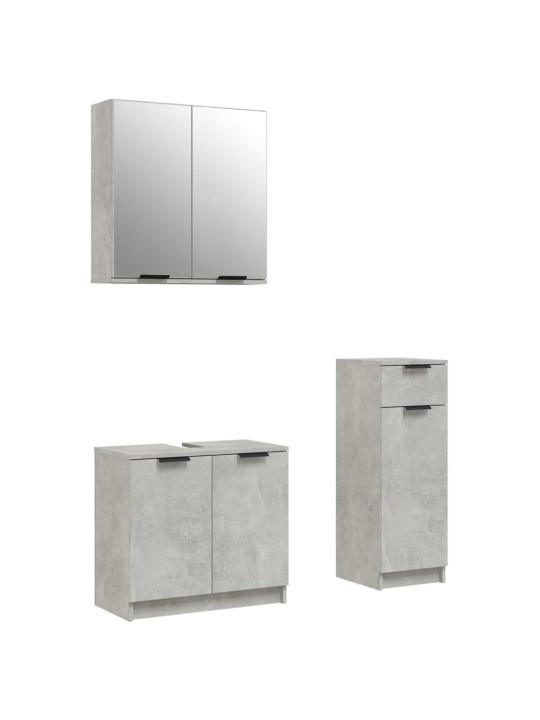 3-OSALINE VANNITOAKAPPIDE KOMPLEKT, BETOONHALL TEHISPUIT