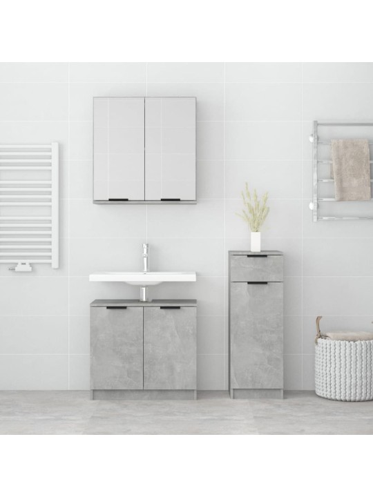 3-OSALINE VANNITOAKAPPIDE KOMPLEKT, BETOONHALL TEHISPUIT