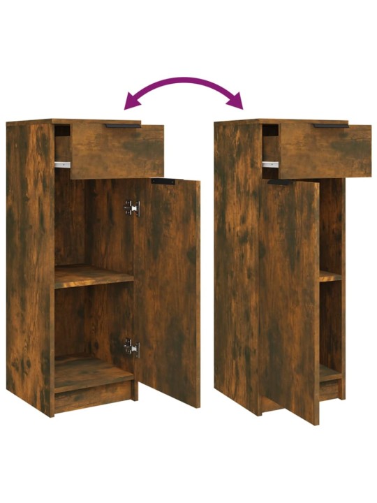 3-OSALINE VANNITOAKAPPIDE KOMPLEKT, SUITSUTATUD TAMM, TEHISPUIT