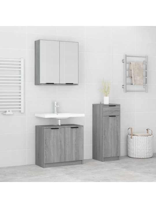 3-OSALINE VANNITOAKAPPIDE KOMPLEKT, HALL SONOMA TAMM, TEHISPUIT