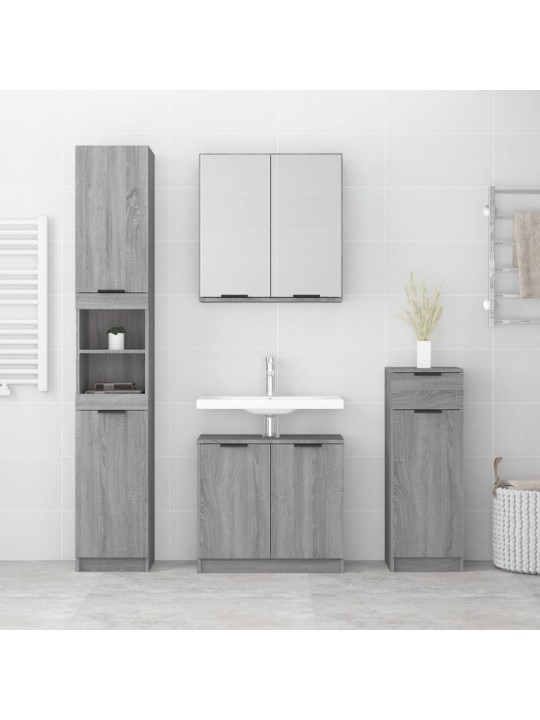 4-OSALINE VANNITOAKAPPIDE KOMPLEKT, HALL SONOMA TAMM, TEHISPUIT