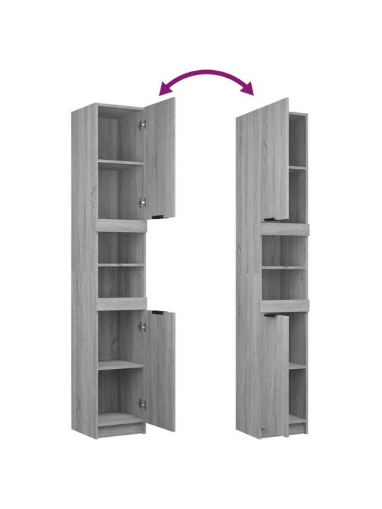 4-OSALINE VANNITOAKAPPIDE KOMPLEKT, HALL SONOMA TAMM, TEHISPUIT