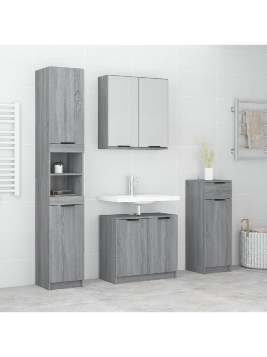 4-OSALINE VANNITOAKAPPIDE KOMPLEKT, HALL SONOMA TAMM, TEHISPUIT