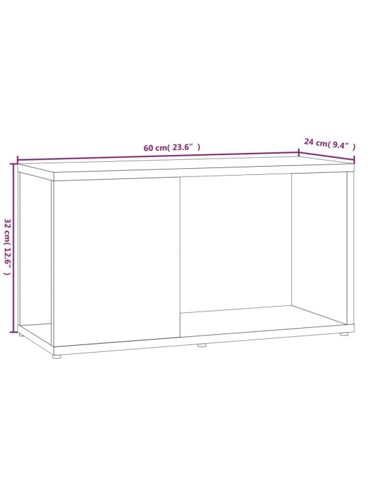 Telerikapp, suitsutatud tamm, 60 x 24 x 32 cm, tehispuit