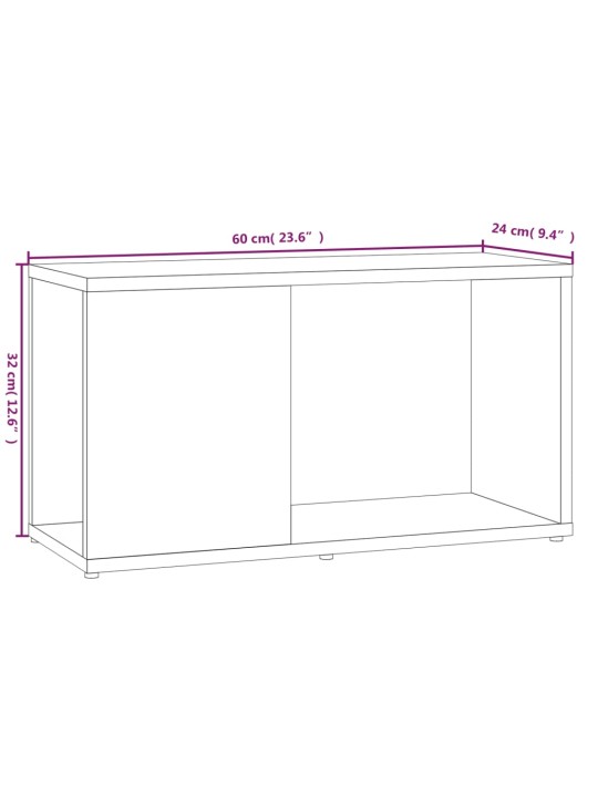 Telerikapp, pruun tamm, 60 x 24 x 32 cm, tehispuit