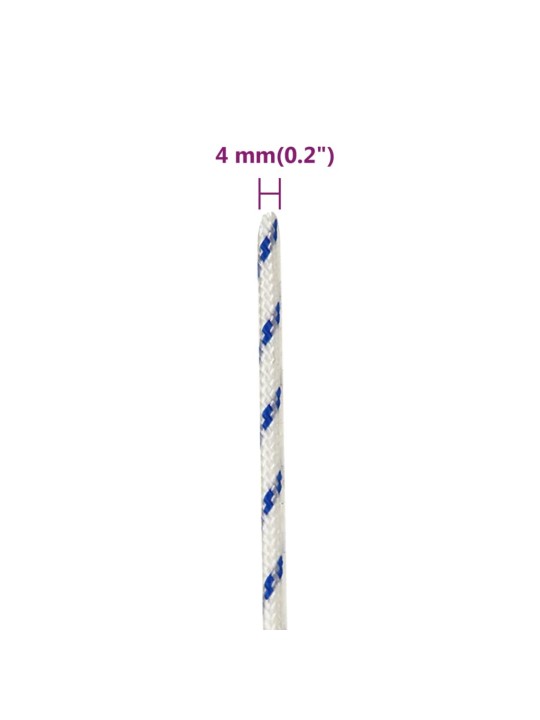 Paadiköis, valge, 4 mm, 25 m, polüpropüleen