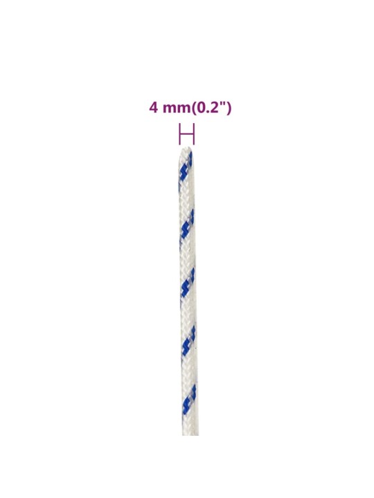Paadiköis, valge, 4 mm, 500 m, polüpropüleen
