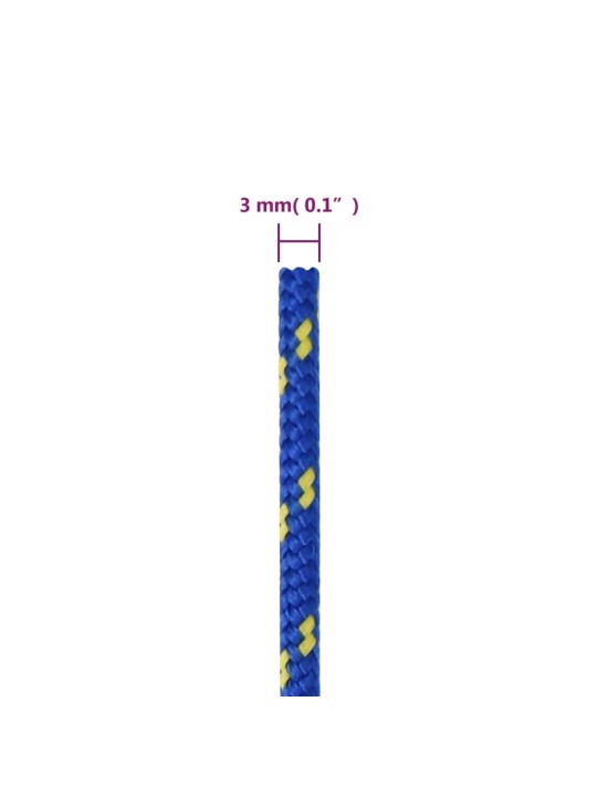 Paadiköis, sinine, 3 mm, 25 m, polüpropüleen