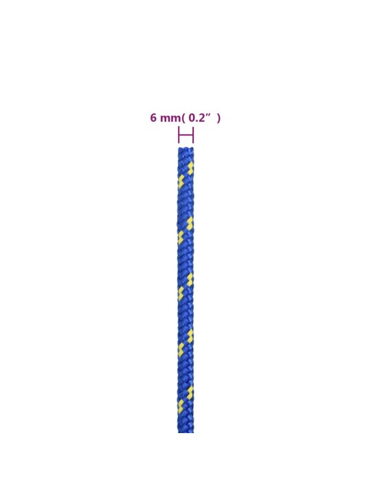 Paadiköis, sinine, 6 mm, 25 m, polüpropüleen