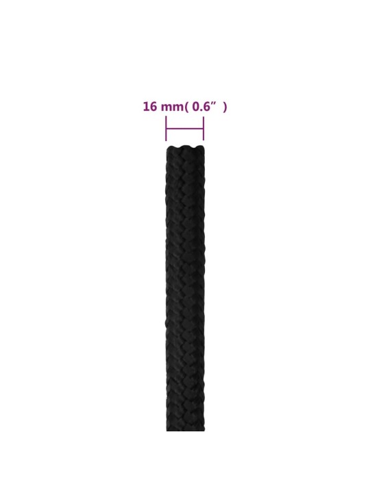 PAADIKÖIS, TÄISMUST, 16 MM, 25 M, POLÜPROPÜLEEN