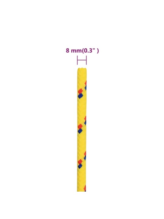 Paadiköis, kollane, 8 mm, 50 m, polüpropüleen