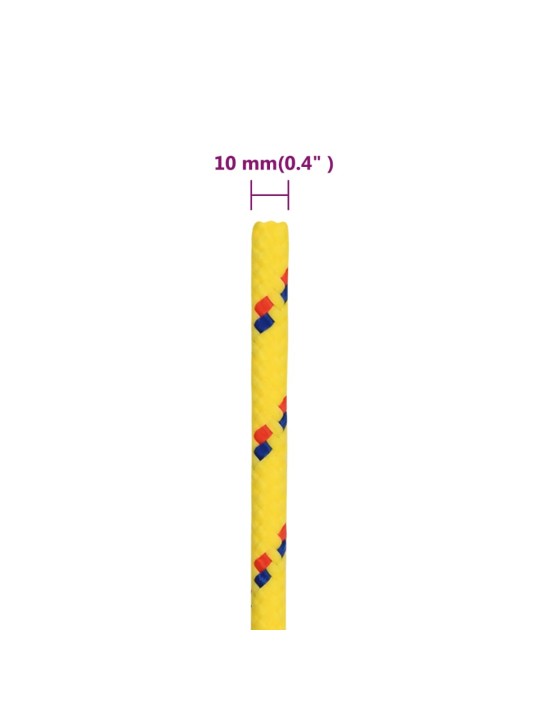 Paadiköis, kollane, 10 mm, 25 m, polüpropüleen