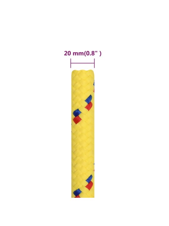 Paadiköis, kollane, 20 mm, 25 m, polüpropüleen