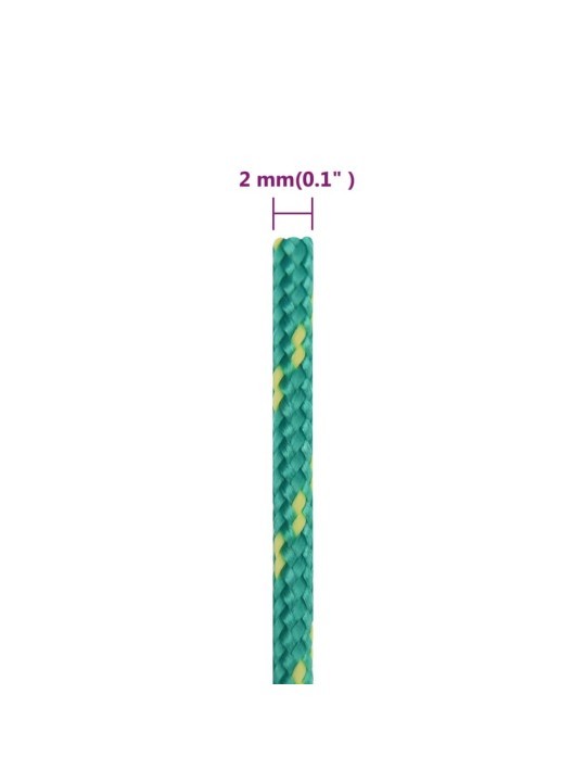 Paadiköis, roheline, 2 mm, 100 mm, polüpropüleen