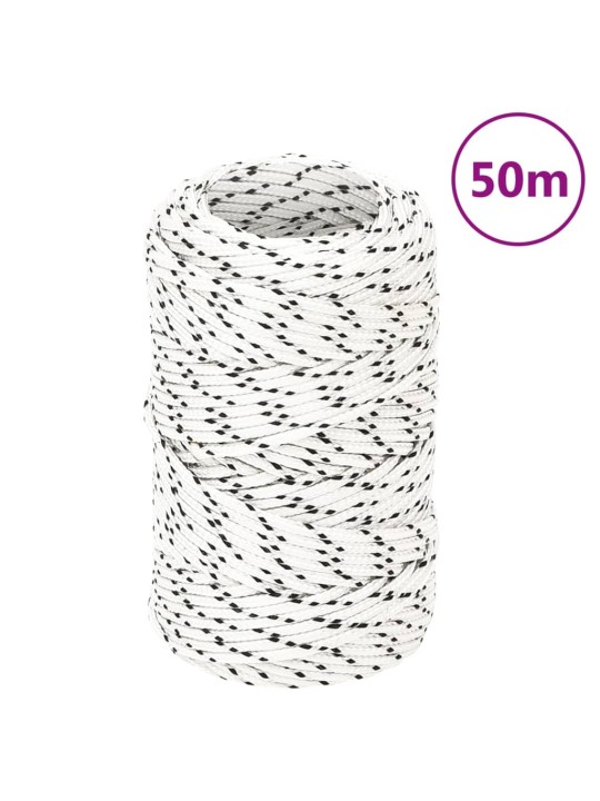 Punutud paadiköis, valge, 2 mm x 50 m polüester