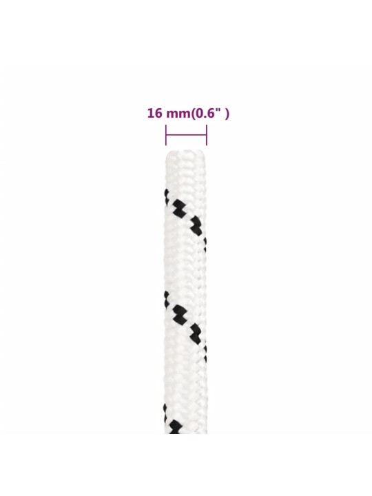 Paadiköis, valge, 16 mm, 100 m, polüpropüleen