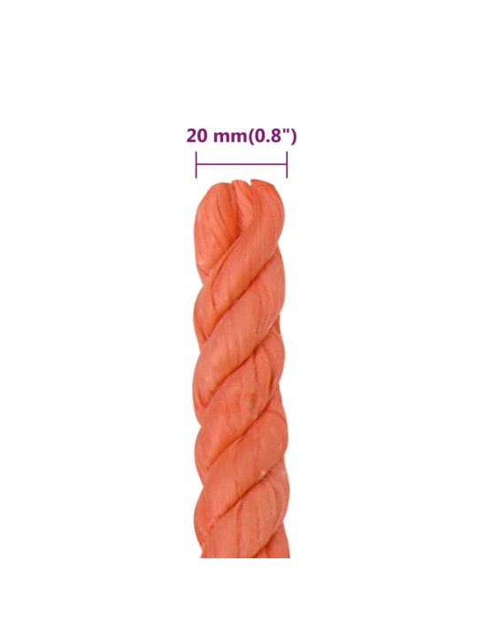 Töököis, oranž, 20 mm, 25 m, polüpropüleen