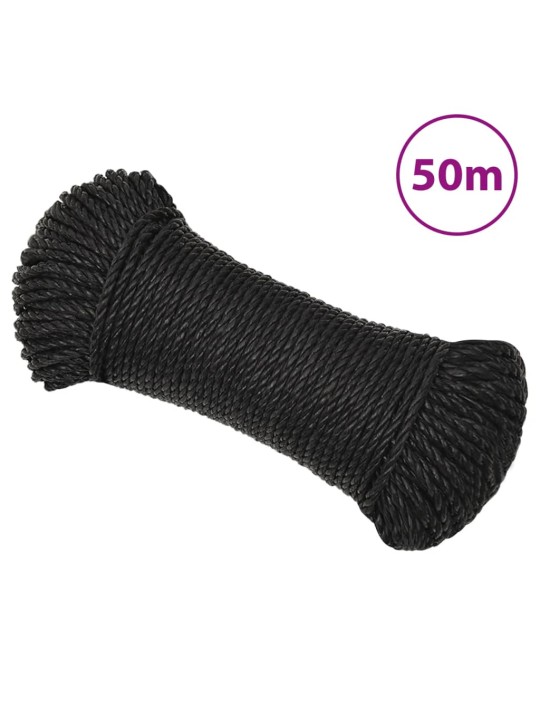 TÖÖKÖIS, MUST, 3 MM, 50 M, POLÜPROPÜLEEN