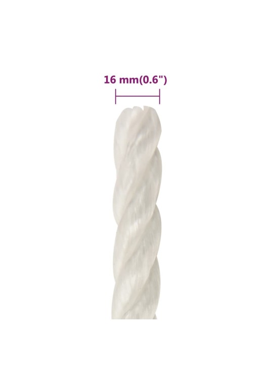 TÖÖKÖIS, VALGE, 16 MM, 250 M, POLÜPROPÜLEEN