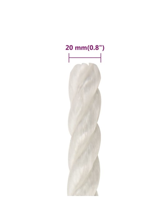TÖÖKÖIS, VALGE, 20 MM, 25 M, POLÜPROPÜLEEN