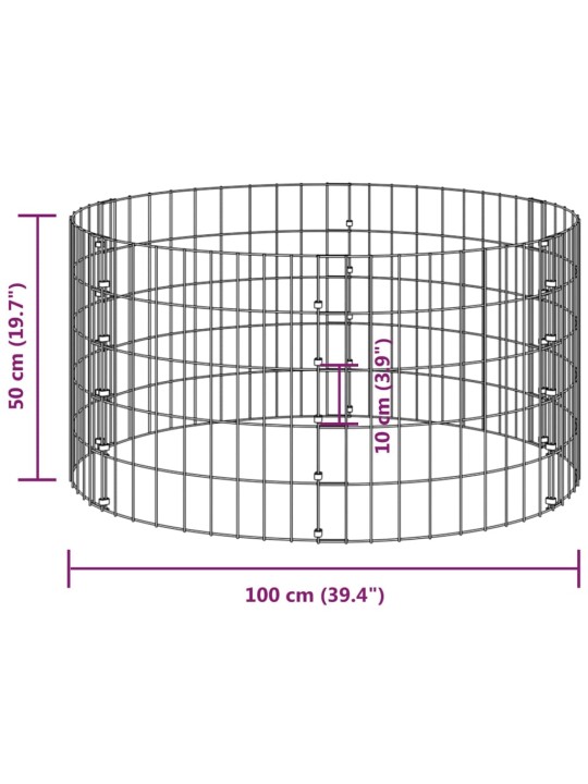 Aiakomposter ø100x50 cm, tsingitud teras