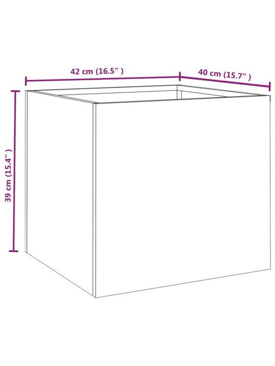 Taimekast, 42x40x39 cm, corten teras