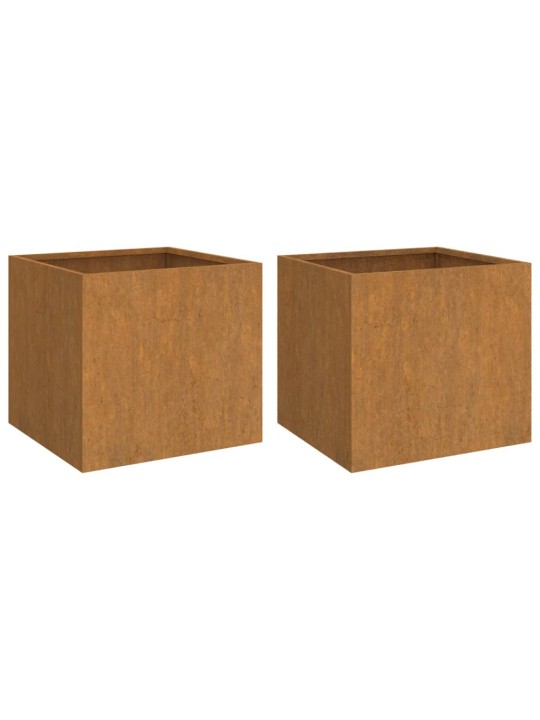 Taimekast, 2 tk, 49x47x46 cm, corten teras