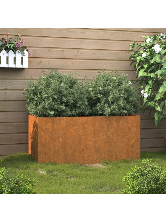 Taimekast, 62x30x29 cm, corten teras