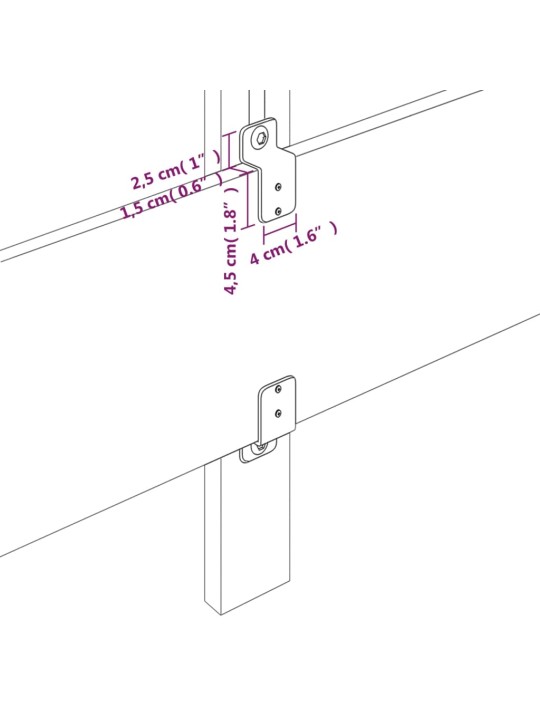 Voodipeatsid 2 tk, must, 72x5x78/88 cm, samet