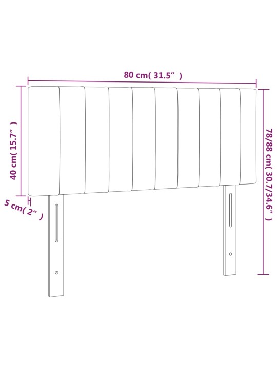 Voodiraam peats, tumesinine, 80x5x78/88 cm, samet