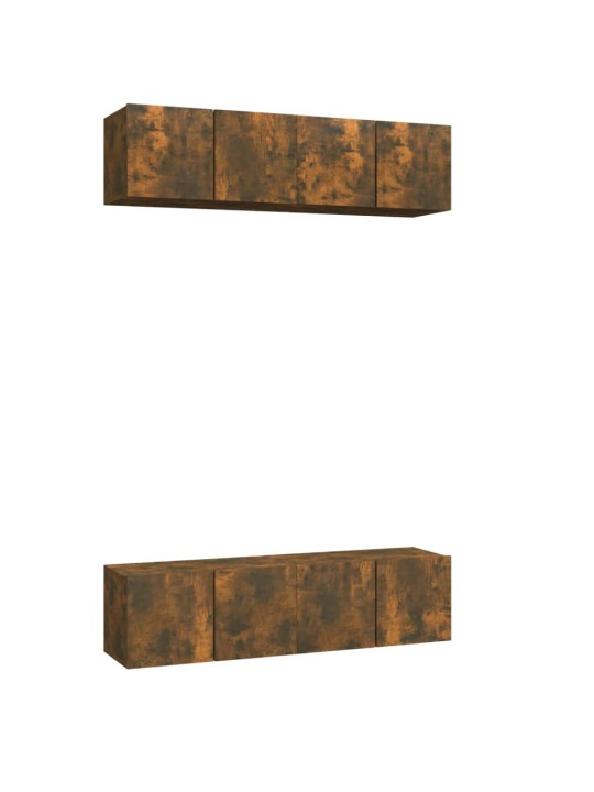 Telerikapid 4 tk, suitsutatud tamm, 60x30x30 cm, tehispuit
