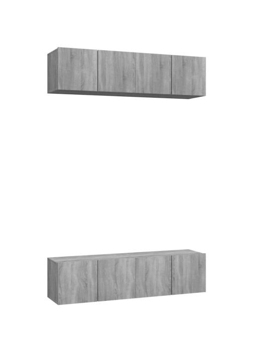 Telerikapid 4 tk, hall sonoma, 60x30x30 cm, tehispuit